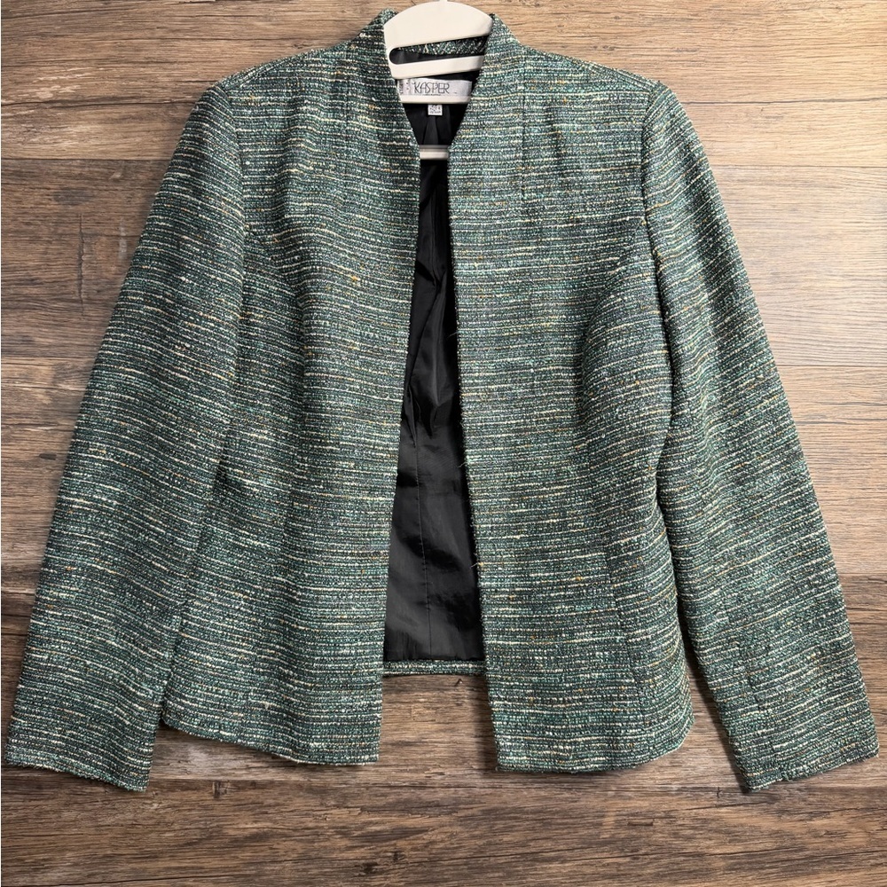 Kasper Green Tweed Blazer